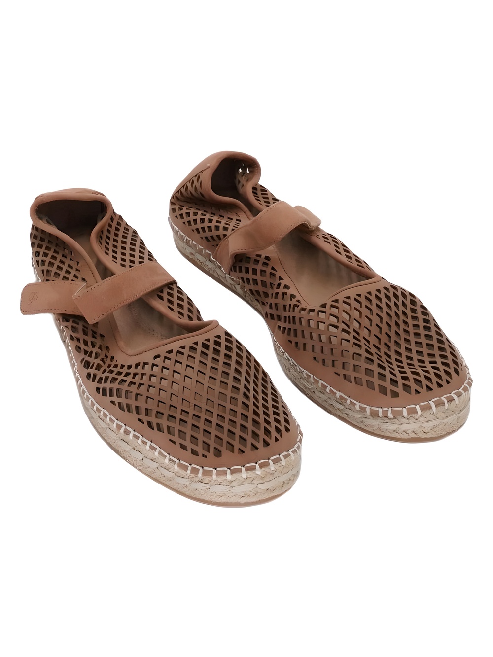 Gentle Souls Sienna Tan Mesh Espadrille Mary Jane Flats Size 9.5M